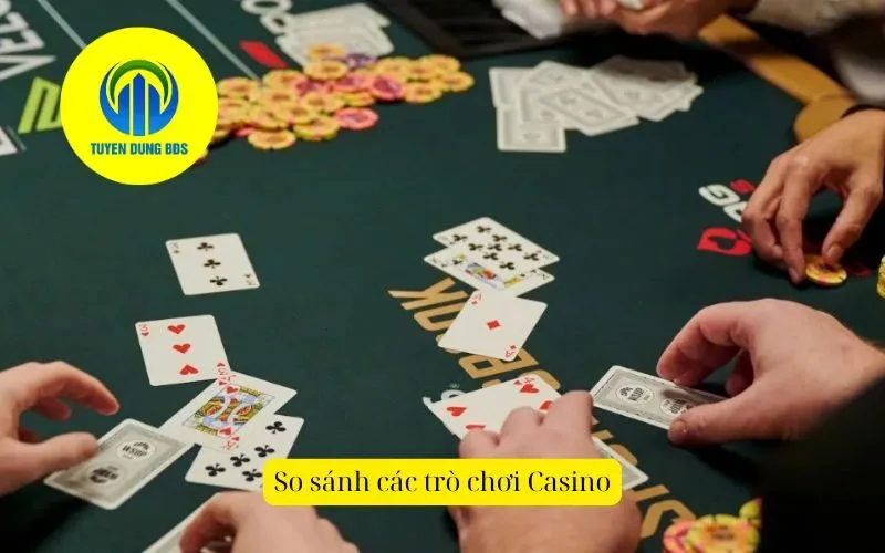 So sánh các trò chơi Casino